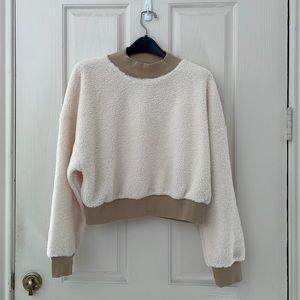 Fabletics faux fleece crop top size L